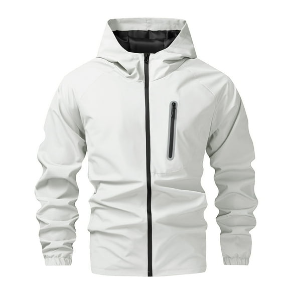 MADHERO Men's Lightweight Lined Hooded Waterproof Rain Jacket Windbreake jacket