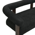 thumbnail image 6 of Christopher Knight Home 53" Curved Arm Upholstery Loveseat, Wood Frame, Modern Accent Sofa, Black+Brown, 6 of 10