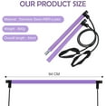 thumbnail image 2 of Pilates Bar Set, Pilates Exercise Bar With Resistance Hip Rope, Multifunctional Sports Racket, Full Body Training, For Yoga, Fitness, Weight Loss, 2 of 7