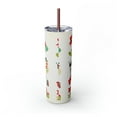 thumbnail image 3 of Charismas Elegance: Festive Skinny Tumbler with Reusable Straw, 20oz, 3 of 4