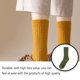 thumbnail image 3 of Sonducket 1 par de calcetines de mujer Otoño Invierno cálido Color sólido negocios hogar cómodo calcetería larga calzado lavable para damas Medias Verde, 3 of 6