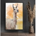 thumbnail image 1 of PixonSign Framed Canvas Print Wall Art Water Color Splash Llama Animals Wilderness Illustrations Modern Art Rustic Landscape Expressive Multicolor for Living Room, Bedroom, Office - 24"x36" Black, 1 of 5