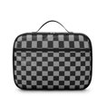 thumbnail image 2 of Gray and Black Checkered Pattern Insulated Lunch Bag Teens,Bento School Lunch Bag for Teens for Work,Picnic or Travel 10.6x7.7x4.3 Inches,12 Can Capacity, 2 of 6