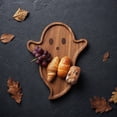 thumbnail image 4 of Lksixu Halloween Wooden Cutting Board for Kitchen, 13"x16" Ghost Shaped Serving Tray, Farmhouse Gothic Charcuterie Board, Halloween Decorative Food Dish Platter for Party Holiday, 4 of 8