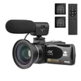 thumbnail image 1 of Videocamara, Profesional Camara,Videocámara Grabadora DV 56MP 18X Zoom Digital Pantalla Táctil IPS de 3.0 Pulgadas Admite Detección de Rostros Visión Nocturna por Infrarrojos Antivibración, 1 of 5