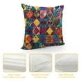 thumbnail image 4 of Nawypu  Quilt Decorative Throw Pillow Case Image Print of a Cultural Tile Pattern from Bali Indonesia Floral and Rich in Color, Cushion Cover for Couch Living Room Car,, 4 of 5