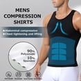 thumbnail image 6 of 2 Pack Mens Compression Shirts Slimming Shapewear Body Shaper Vest Tummy Control Tank Top Gynecomastia Undershirt, 6 of 6