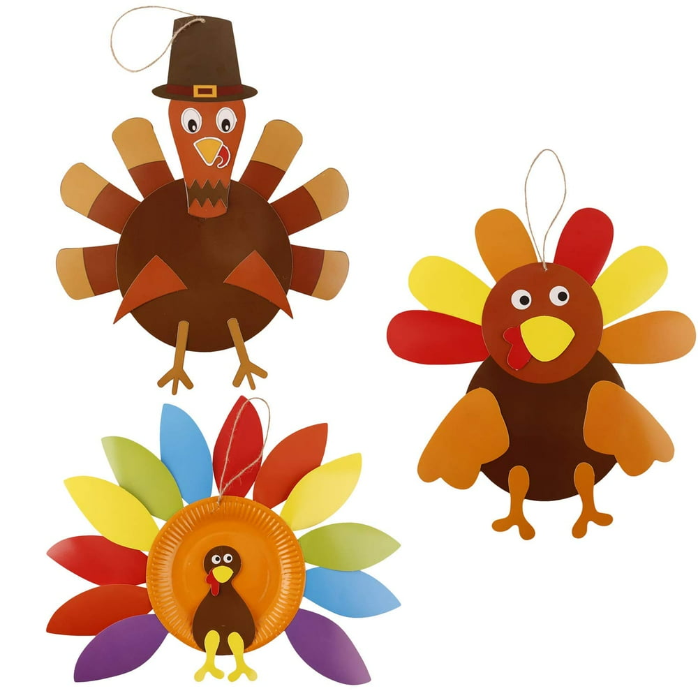 3 PCS Thanksgiving Turkey Craft Kits DIY Festive Fall Thanksgiving