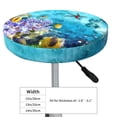 thumbnail image 4 of Daiia Corals and Tropical Fish Stool Covers Round,Round Bar Stool Covers Waterproof Bar Chair Covers Washable Stool Cushion Slipcover for 12-14 Inch Chair-14 inch, 4 of 7