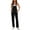 Black, variant on Pink Queen Women Long Denim Bib Overalls Jeans Wash Pants Black S