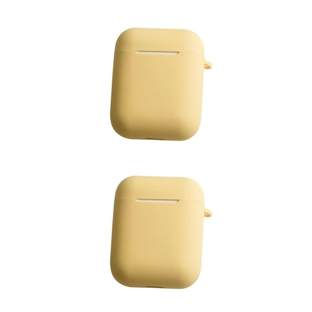 tamizeot Étui pour Écouteurs Compatible Bluetooth Remplaçable Flexible Couleur Unie Jaune 2Ensemble