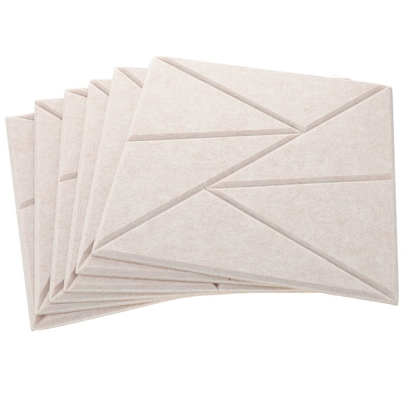6 Pcs Acoustic Panel Ceiling Tile Control Board Sound Absorbing Office Beige