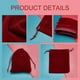 thumbnail image 4 of 30 bolsas de terciopelo con cordón de 8x10 cm (rojo oscuro), bolsas de regalo rectangulares, bolsas de almacenamiento de joyas, bolsas de dulces, bolsas de joyería para regalos de boda JM MX-0137652FYD, 4 of 5