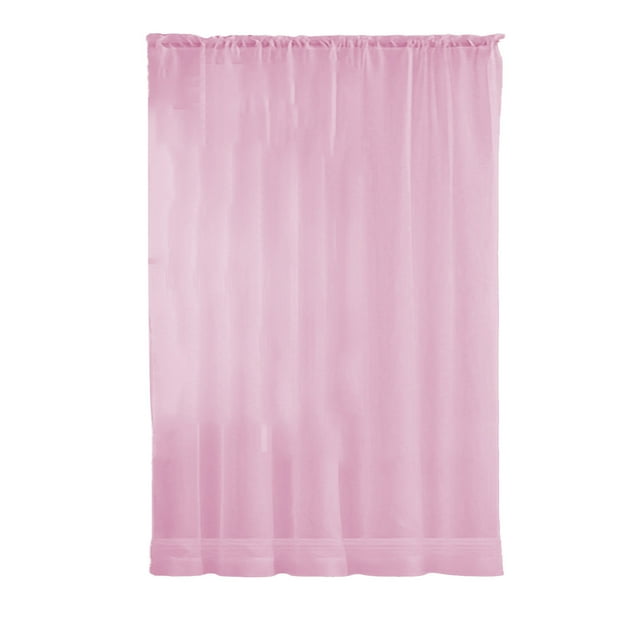 Dvruxg Curtain - Semi-Sheer Polyester Window Curtain with Rod Pocket Design for Living Room & Bedroom, Light Filtering Decorative Curtain
