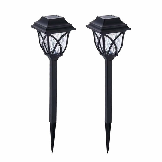 2 luces solares LED para jardín y patio. luz amarilla
