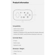 8BitDo Micro Bluetooth Gamepad - Mini Controller for Switch, Android, Raspberry Pi, iOS, Win 10/11 & Keyboard Mode