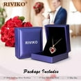 thumbnail image 6 of PJRYC Heart Birthstone Pendant Necklace for Women 925 Sterling Silver Zirconia Necklaces Valentine's Day Anniversary Birthday Mothers Day Jewelry Gifts For Her Mother Wife, 6 of 12