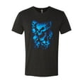 thumbnail image 2 of 3D Blue Skulls Trendy | Mens Fashion Premium Tri Blend T-Shirt, Vintage Black, Large, 2 of 4