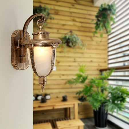 Mount Outdoor Lamp - Meigar Wall Mount LED Light Lamp Outdoor Garden Exterior Porch Patio Waterproof Lantern