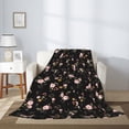 thumbnail image 2 of Fuzoiu Flowers Print Flannel Throw Blanket,Light Weight Warm Decorative,Throw Blanket Cover for Sofa, Couch, Bedroom,Travel-40"x30", 2 of 6