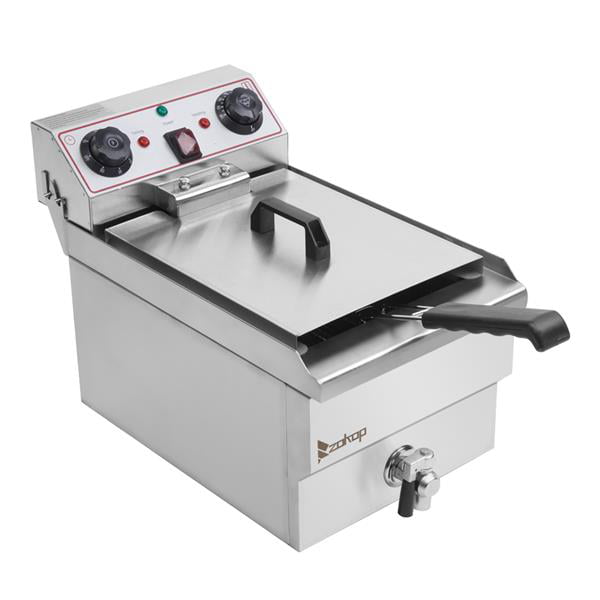 1set Deep Fryer, Small Deep Fryer With Filter Rack And Tongs, Stainless  Steel Deep Fryer, Stainless