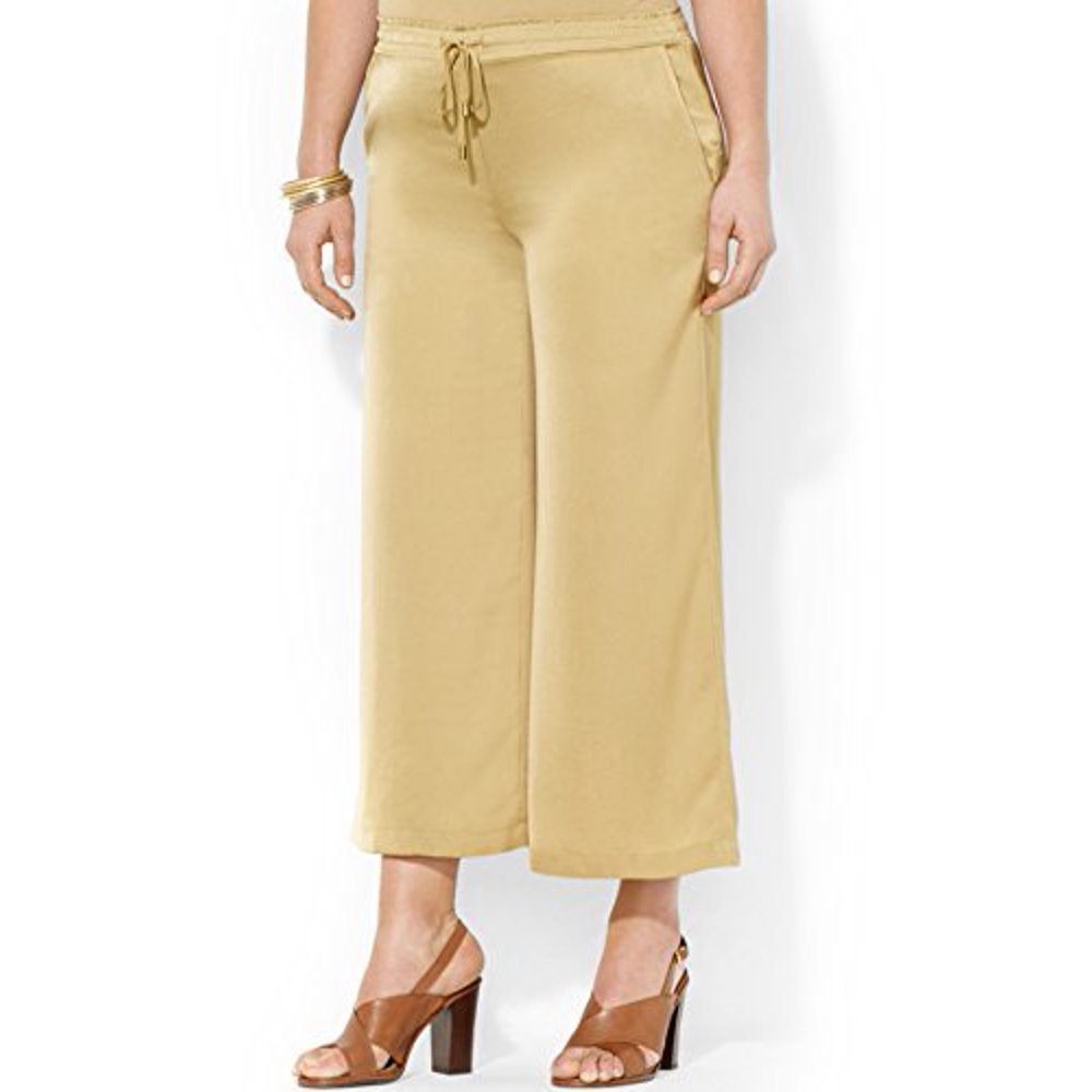 Ralph Lauren Ralph Lauren Cropped WideLeg Soft Pants (Caravan Khaki
