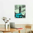 thumbnail image 3 of Creowell Canvas Prints Wall Art Black and White London Big Ben  Pictures  on Canvas Wall Art Teal Retro Mural Ready to Hang for Bedroom Home Office Decor 16x20 in/12x16 in, 3 of 5