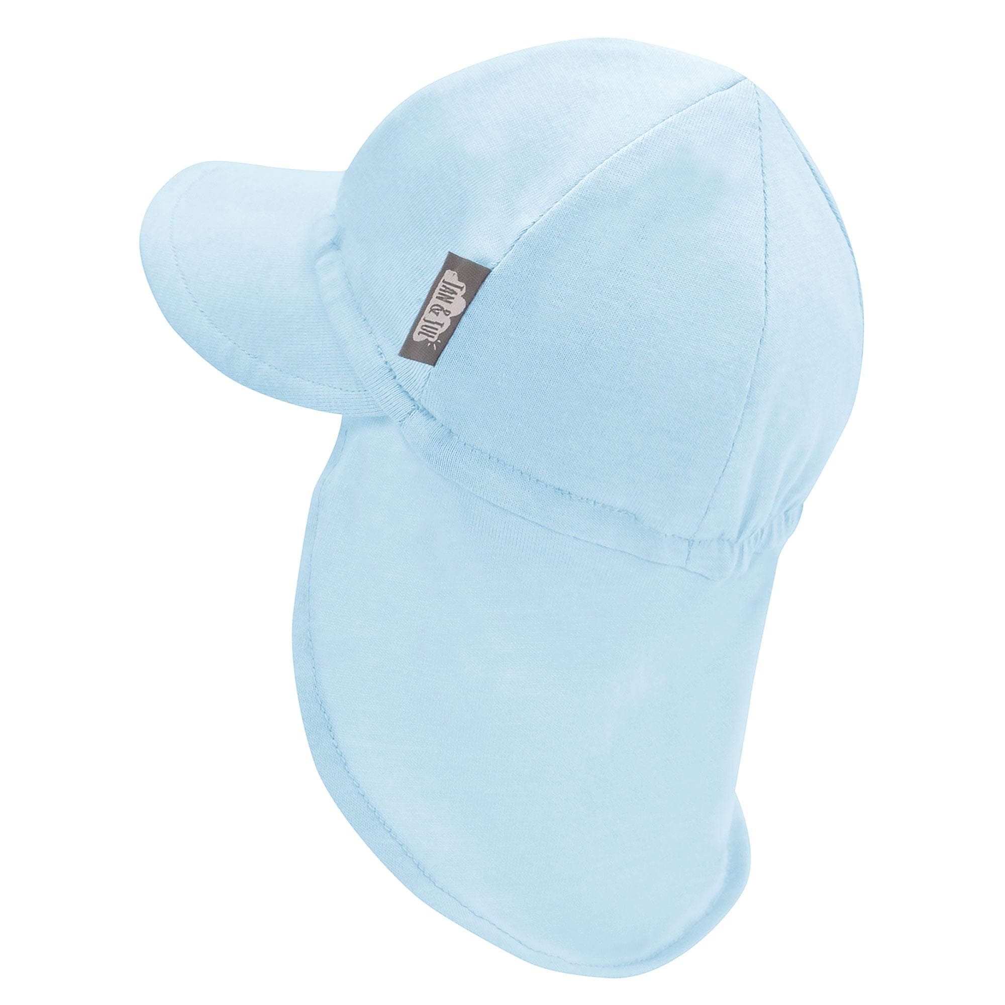 JAN & JUL Baby Sun-Hat for Newborn Boys with Neck Flap (Baby Blue