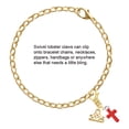 thumbnail image 2 of Delight Jewelry Silver-tone Small Red Crystal Cross - Gold-tone Clip on Charm with Mini Year 2025, 2 of 4