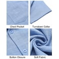 thumbnail image 5 of Camisa casual de hombre COOFANDY con botones, azul claro, 5 of 5