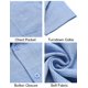 thumbnail image 5 of Camisa COOFANDY para hombre de manga corta casual azul claro, 5 of 5