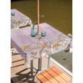 thumbnail image 2 of Outdoor Tablecloth with Umbrella Hole for Patio/Picnic/Party/Camping, Pink Starfish Coastal Waterproof Table Cloth Square Cover Washable, Summer Beach Shell Wooden (54"x 54"), 2 of 8