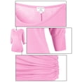 thumbnail image 3 of Matchstick Women's 3/4 Sleeve Basic Drape Top with Side Shirring, 3 of 4