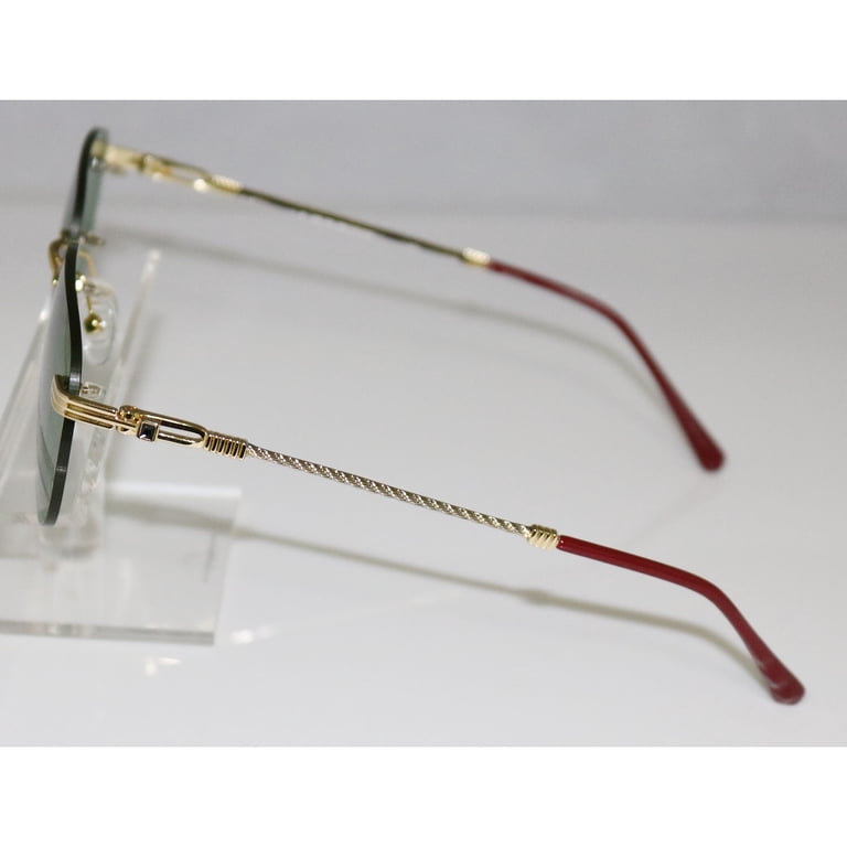 Porta Romana Vintage Sunglasses (Two Tone, Green Lens, Model 
