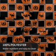 thumbnail image 4 of Halloween Tablecloth Black and Orange Checkered Cat Pumpkin Tablecloth Washable Reusable Round Tablecloth 60 Inch, for Halloween Party Holiday Dinner Kitchen Dining Table Decor, 4 of 6
