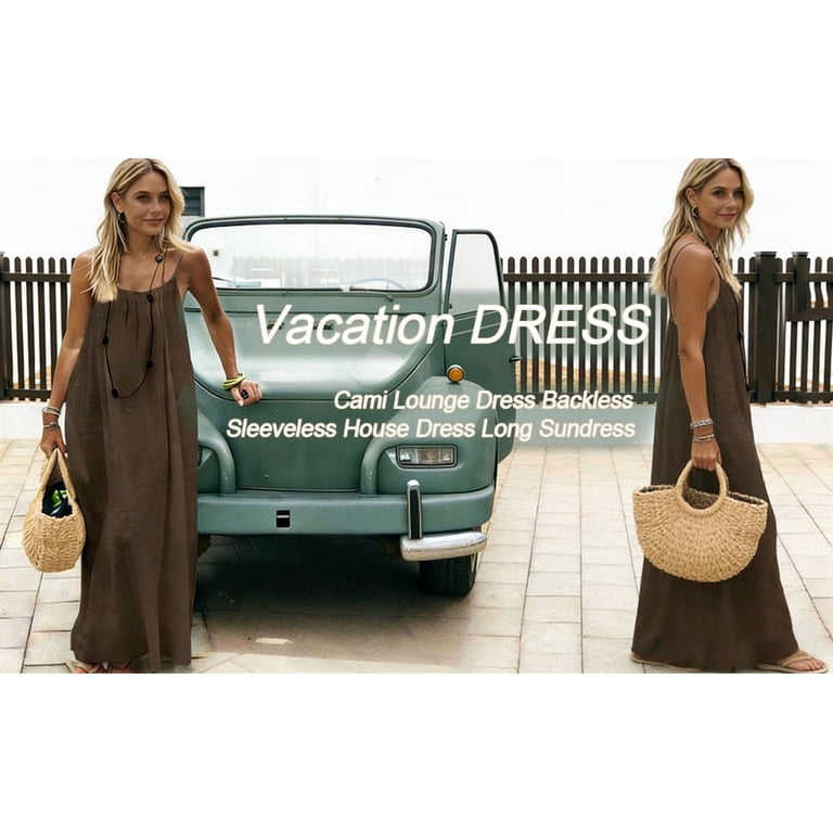 casual vacation dress for women SHEIN Frenchy Women's Casual Vacation High Slit Mid-Length Ditsy Floral  Dress, Beach Vacation Dress, Summer Outfit, Beach Outfit,Summer Dresses For  Women