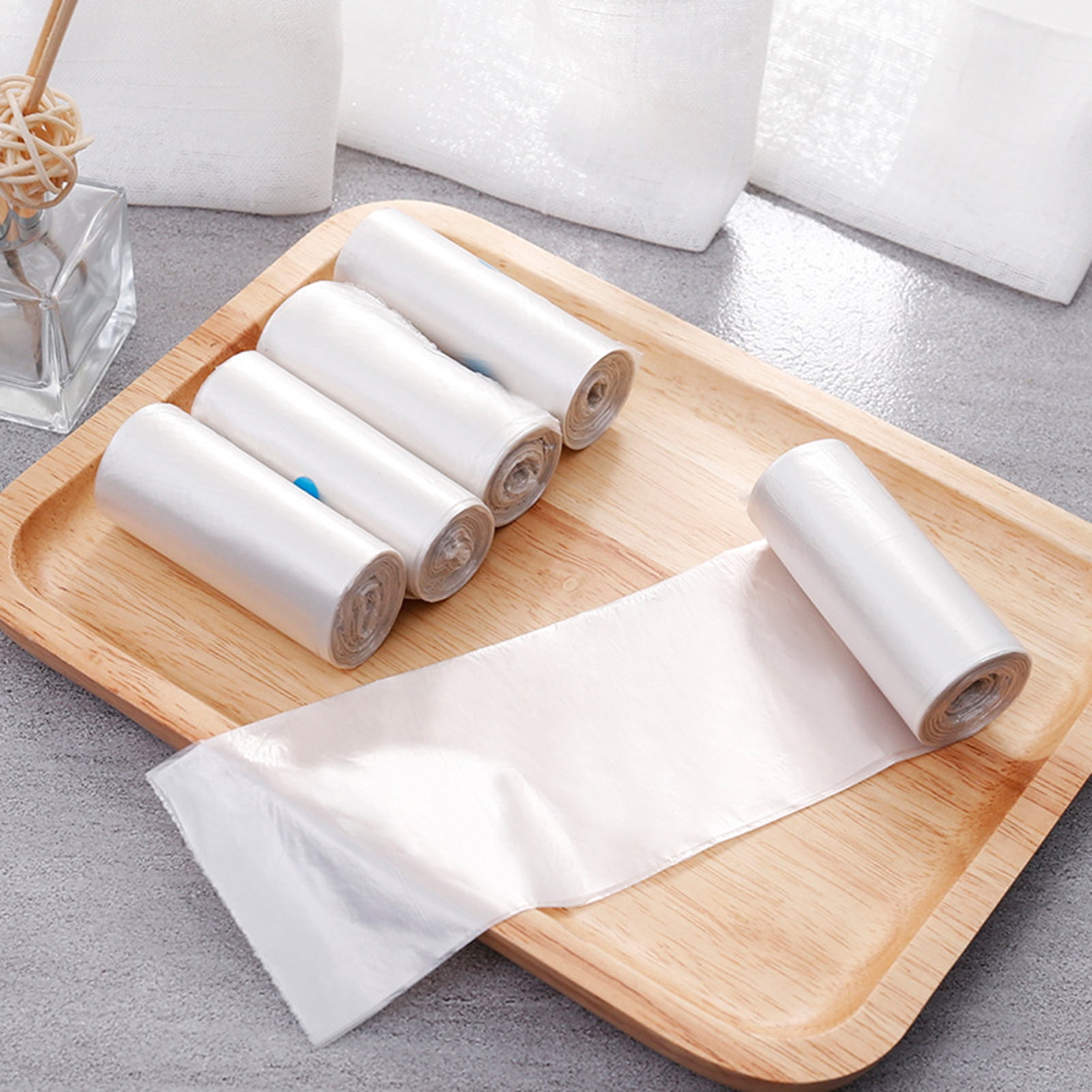 Yesbay 30Pcs/Roll Rubbish Bag Leak Proof Large Capacity Plastic Rubbish