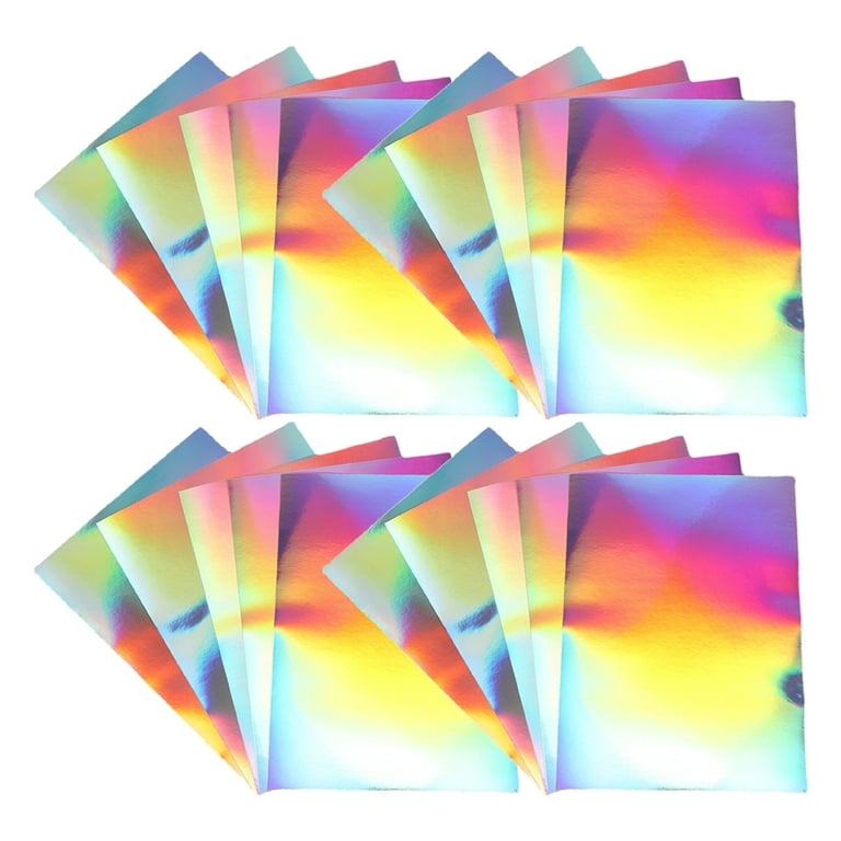 Decor Store 20pcs Holographic Stickers Self Adhesive Waterproof Paper  Printable Sparkling Holographic Premium Sticker for Office 