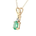 thumbnail image 3 of Galaxy Gold 14k 18" Yellow Gold Necklace with Natural Diamond and Emerald, 3 of 7