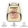thumbnail image 6 of KUIFORTI Cute Capybara Toddler Backpack Boys Girls Kids School Bag with Multiple Organizer Pockets Adjustable Straps for Preschool Kindergarten Back to School Gifts, 6 of 7