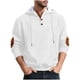 thumbnail image 2 of pstuiky camisa de manga larga para hombre, Blusa informal holgada de color liso con botones y cordón de moda para hombre, de manga larga, con capucha top de hombre m, 2 of 4