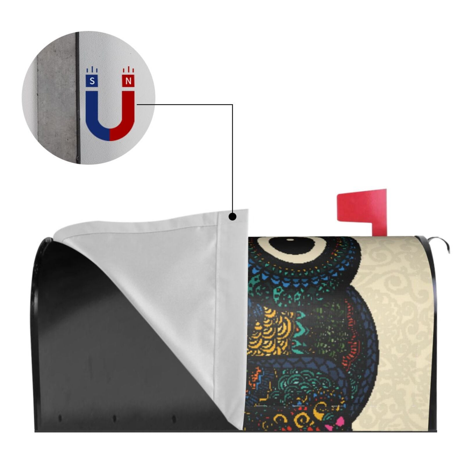 Kdxio Magnetic Mailbox Cover 25.5x21 in Mailbox Cover Outdoor Decoration Holiday Mailbox Covers for Home Garden Yard-25.5x21 in