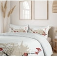 thumbnail image 6 of Ambesonne Grunge Duvet Cover Sets, Japan Sakura Flowers, 2-Queen, Beige White Red, 6 of 6