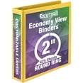 thumbnail image 1 of Samsill Economy 3 Ring Presentation View Binder, 4 Inch Round Ring – Holds 675 Sheets, Customizable Clear View Cover, Yellow, 1 of 10