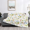 thumbnail image 2 of Rateoe Cactus Plants Pattern Flannel Throw Blanket, Ultra-soft Blanket for Bed, Couch, Car, Hypoallergenic Anti-pilling blanket-50"x40"(Horizontal), 2 of 6