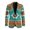 Aztec Geometric Pattern, variant on Polyester Blazer Jackets for Prom Dinner, Slim Fit Retro Lightweight Outerwear, Geometric Aztec