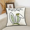 thumbnail image 6 of A Easter Pillow Cover Double Sided Cushion Case Bunny And Eggs Pattern Pillowcase With Festive Design Invisible Zipper And Easy-Clean Polyester Fabric For Living Room Bedroom And Holiday D, 6 of 7