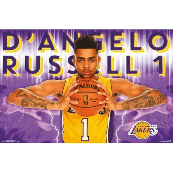 Los Angeles Lakers - D'Angelo Russell 16 Poster Print (34 x 22)