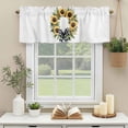 thumbnail image 3 of Sunflower Bow Window Valance Curtain Watercolor Flower Rod Pocket Short Curtain for Living Room, Bedroom & Kitchen Window Decor 54x18in, 3 of 8
