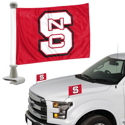 North Carolina State Wolfpack Ambassador Drapeau de Voiture 4 Pouces x 6 Pouces Ensemble de 2